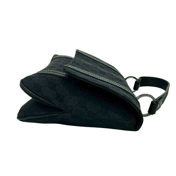 GUCCI GG Monogram Canvas and Leather Tote Bag, Semi-Shoulder Handbag, Black, ... - Picture 6 of 10